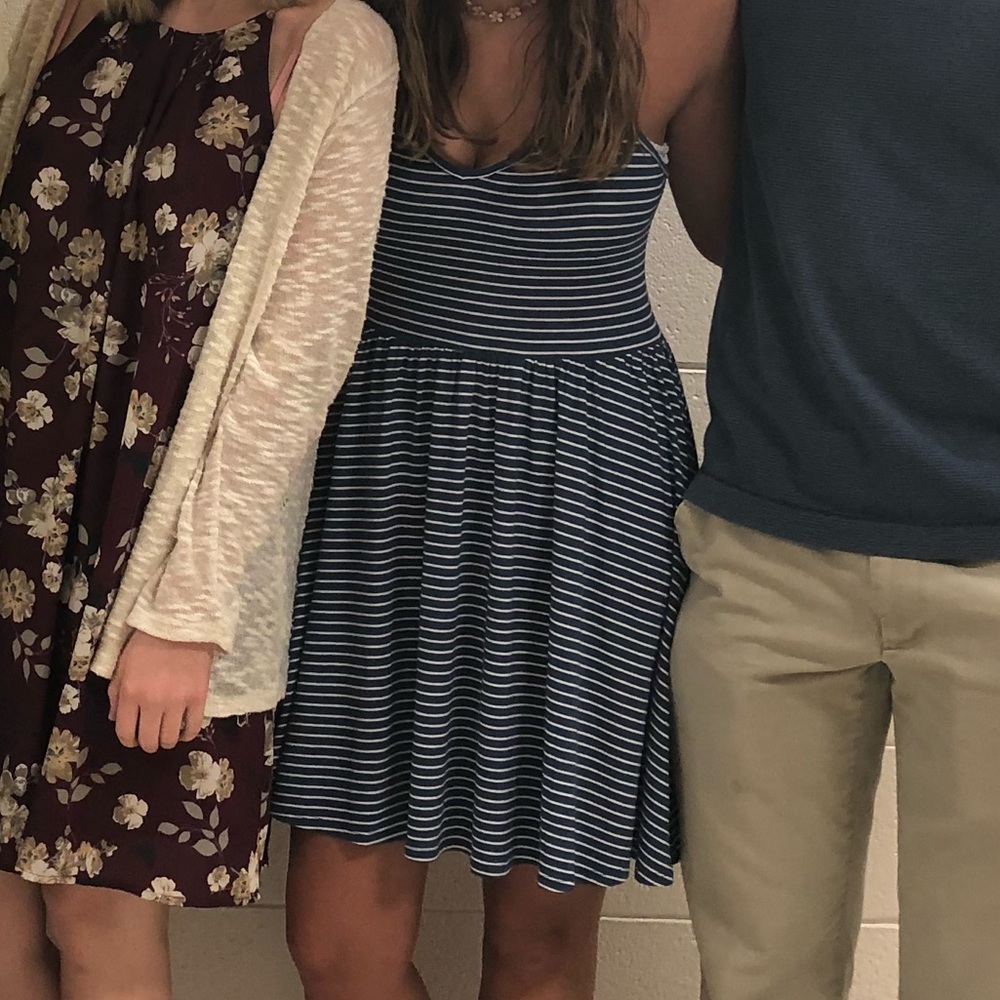 strappy striped dress